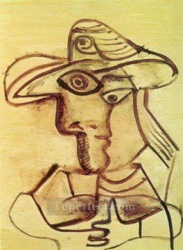 帽子をかぶった胸像 1971年 パブロ・ピカソ Oil Paintings